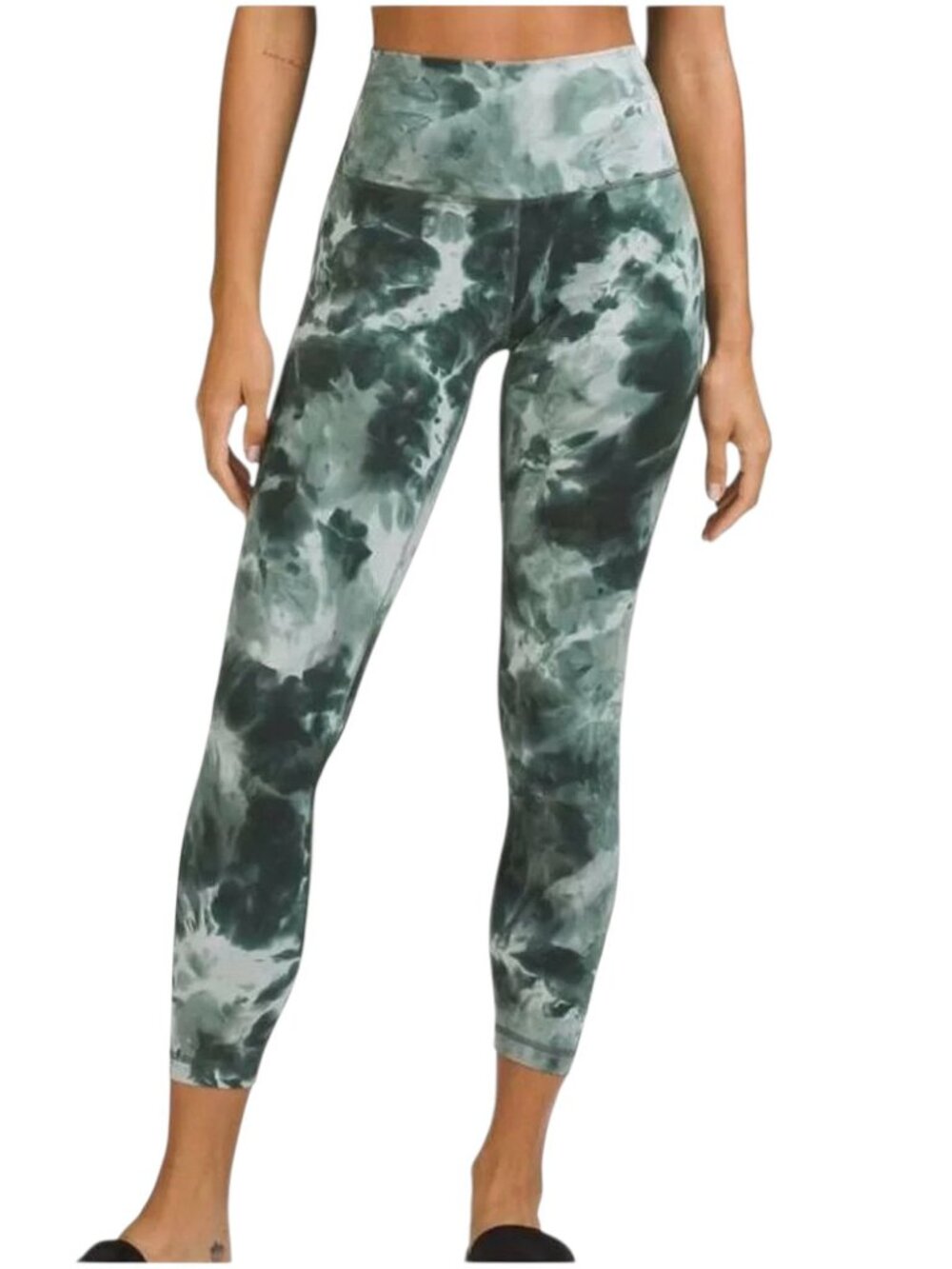 Lululemon Align High-Rise Crop Tie-Dye Green Legging 25" EUC Athleisure/Gym - 6